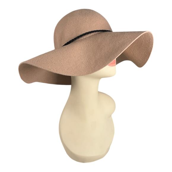 American Eagle Outfitters Tan Floppy Hat Wide Brim braided Boho Festival One Siz - Picture 2 of 11